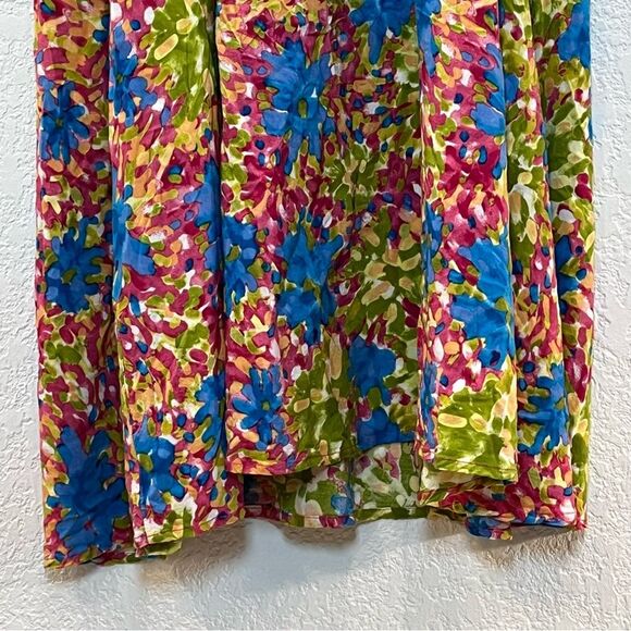 NATURAL LIFE Gigi Floral Babydoll Mini Dress in Multi Starburst size Large - Picture 9 of 13